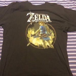 Black Legend Of Zelda Breath of the Wild Tee